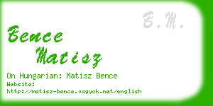 bence matisz business card